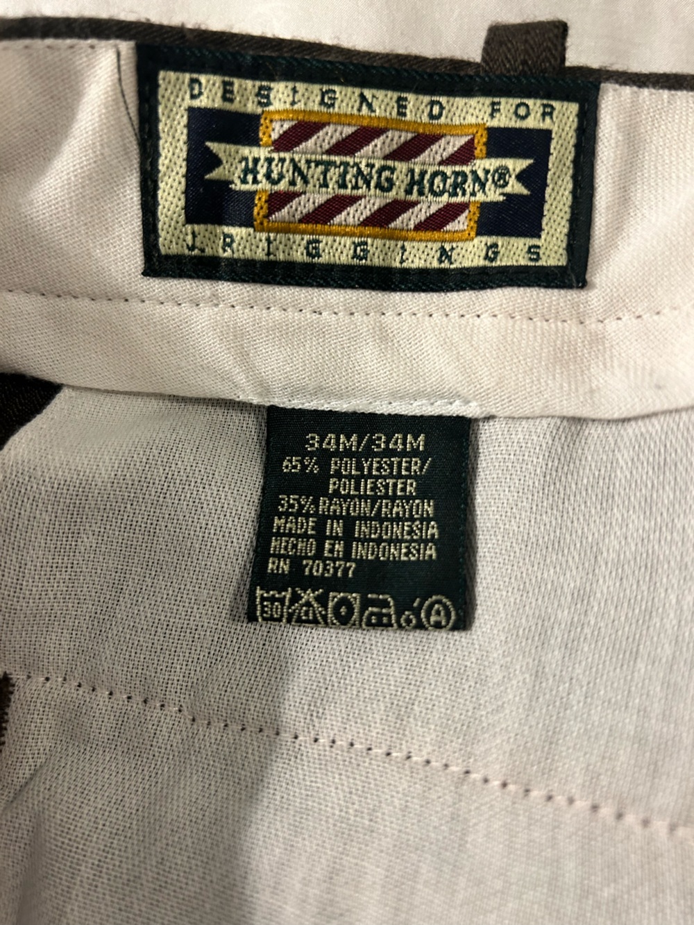 Hunting Horn Men’s Dress Pants — Dark Brown size 34M/34M